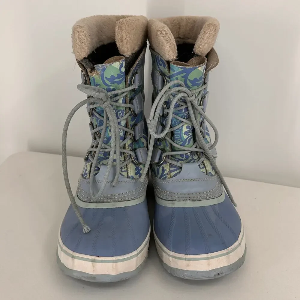 Sorel 1964 Pac Floral Waterproof Winter Boots Size 9